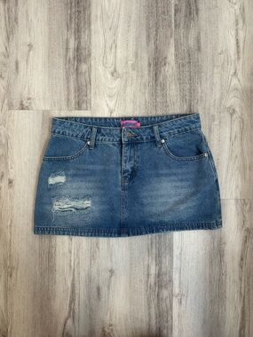 Edikted Mini Denim Skirt Size S